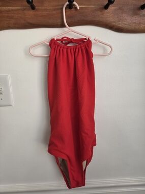 Old Navy Red Girls Halter One-Piece Swimsuit
